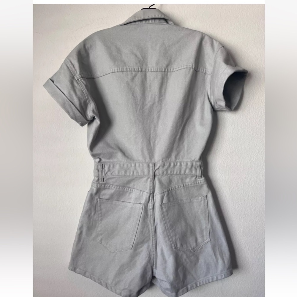 Zara Shimmer Denim Romper NEW NWT - Picture 7 of 7